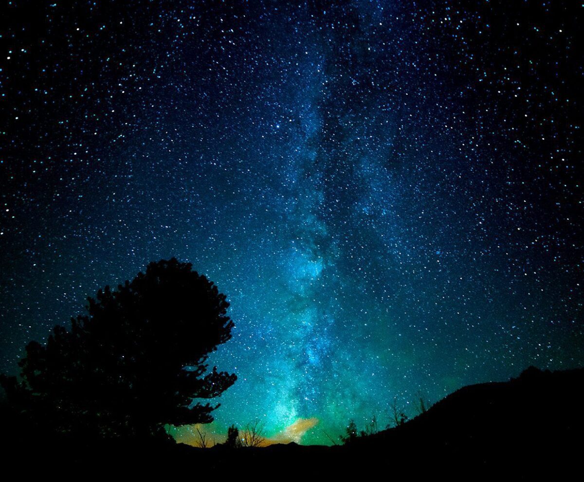 Stunning Milky Way view captured in an LED Box Frame, showcasing a starry night sky with vibrant cosmic colors.